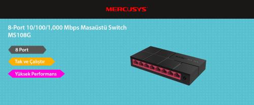 TP-LINK MERCUSYS MS108G 8PORT 10/100/1000 GIGABIT SWITCH